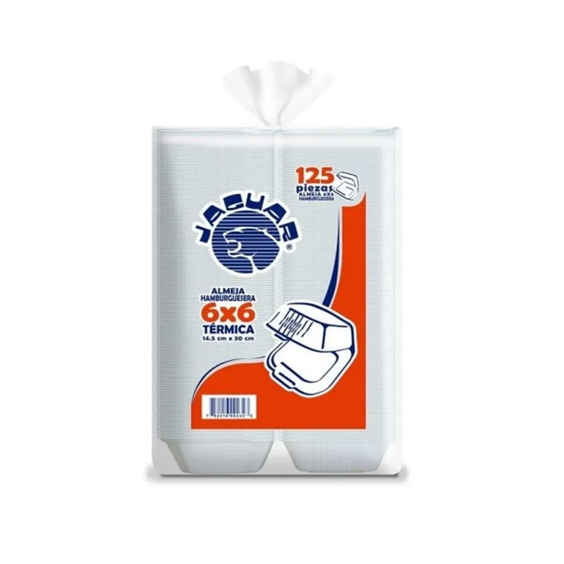 Almeja 6x6 Hamburguesa Jaguar 50 pzas