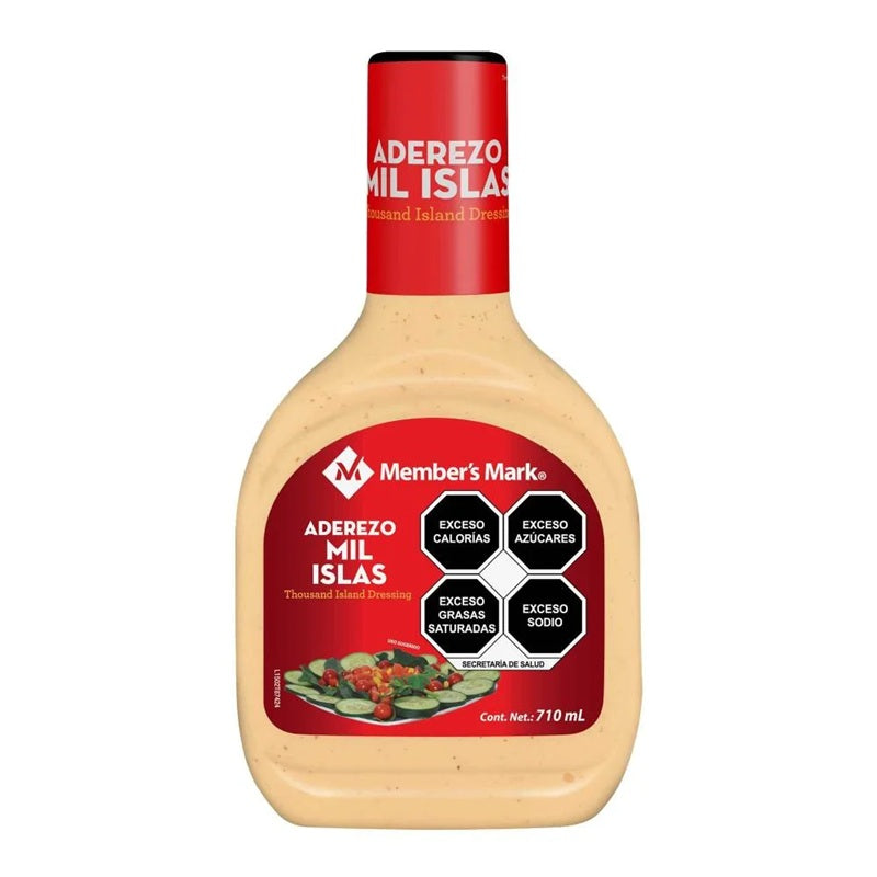 Aderezo Mil Islas Member's Mark 710 ml - Cremoso y Versátil | Ideal para Ensaladas y Hamburguesas
