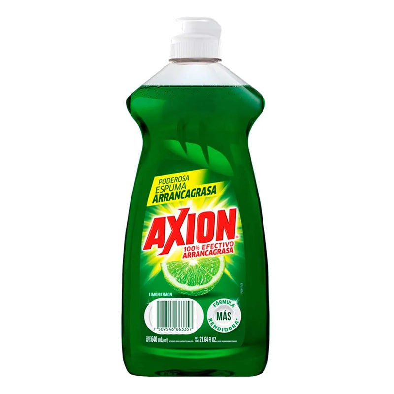 Detergente Líquido Axion® Limón 640 ml - Potente y Aromático | Limpieza Profunda