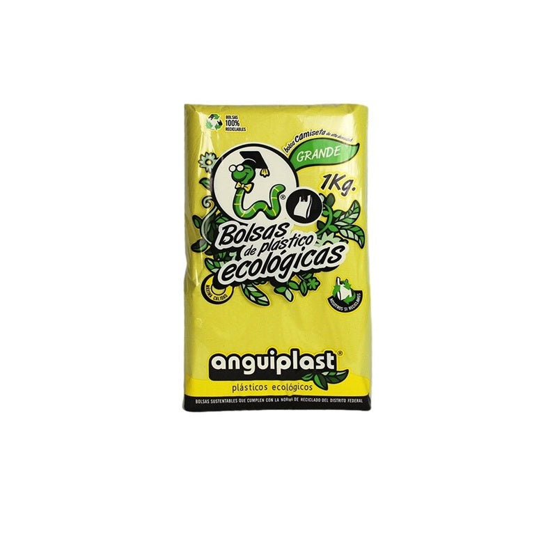 Bolsa Camiseta Ecológica Anguiplast Grande 30x61cm 1 Kg