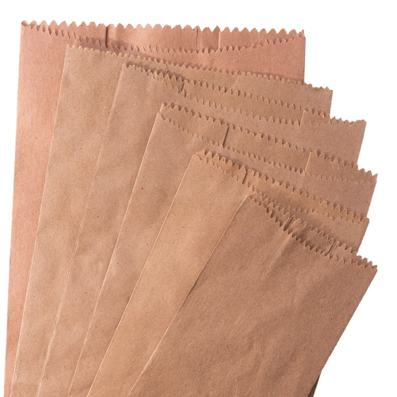 Bolsa de Papel Kraft #3 (12x24.5 cm) | Ecológica y Reutilizable para Empaque