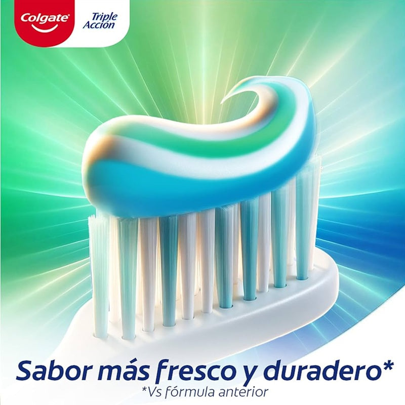 Pasta Dental Colgate Triple Acción 50 ml - Protección Anticaries, Blanqueadora y Aliento Fresco