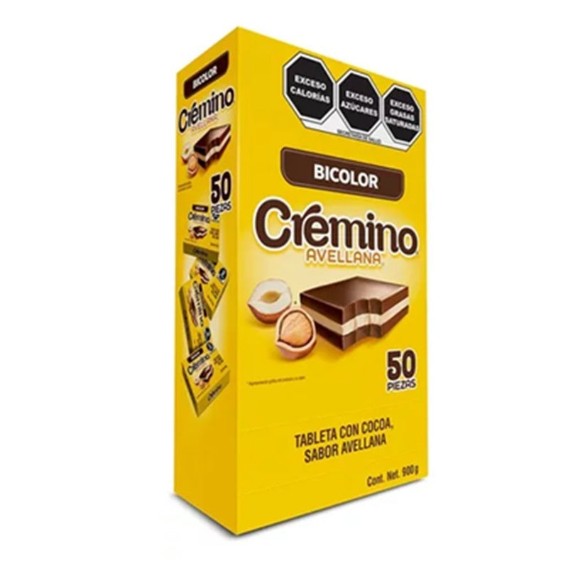 Cremino Bicolor sabor Avellana 50 Pzas