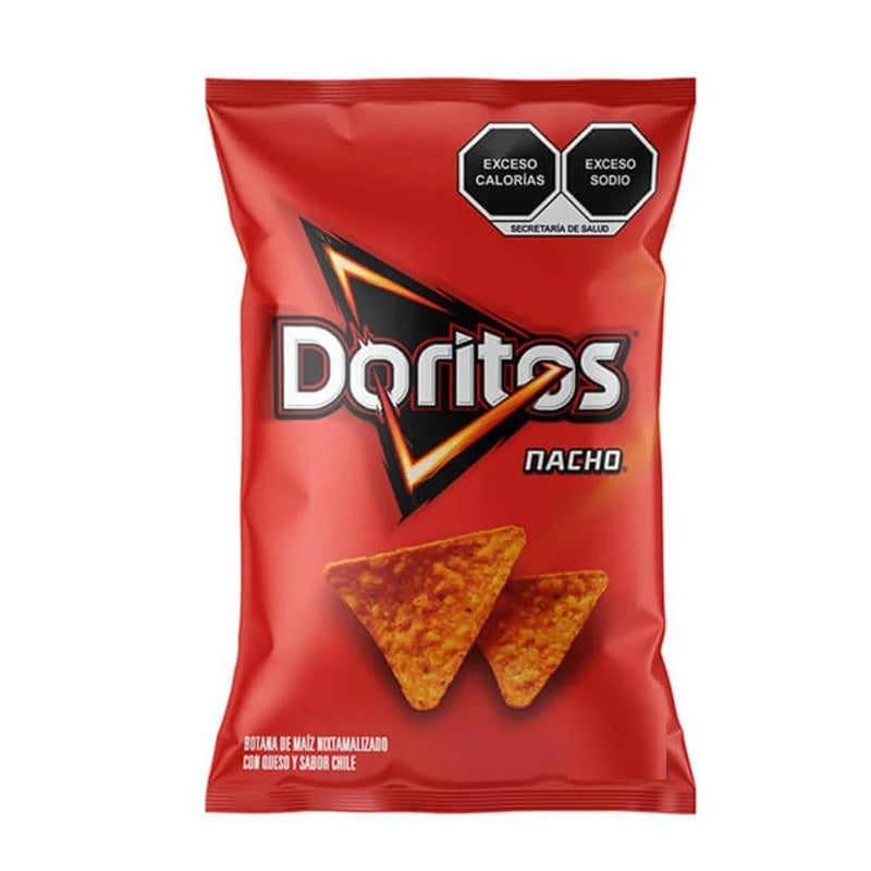 Doritos Nachos 58g - Paquete x10 - Totopos Sabor Queso - Botana Perfecta para Compartir