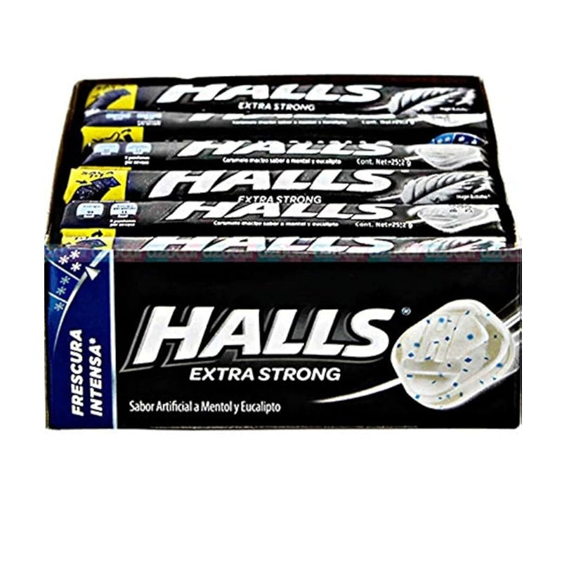 Halls Extra Strong - Paquete con 12 Pastillas | Alivio Intenso para Garganta Irritada
