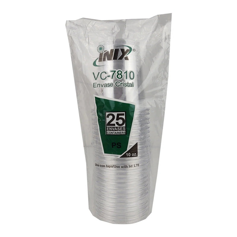 Envase de Cristal 10 oz Inix – Pack 25 pz (Vasos de Vidrio para Bebidas)