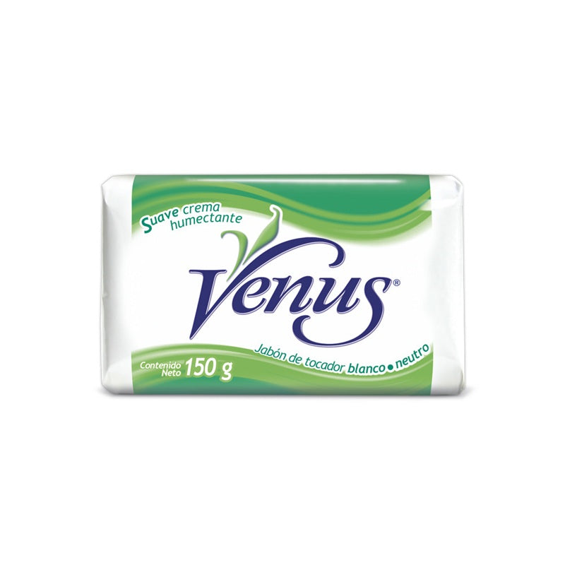 Jabón de Tocador Blanco Neutro Venus 150 g - Suavidad y Limpieza para Todo Tipo de Piel