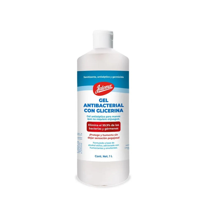 Jaloma Gel Antiséptico para Manos con Glicerina 1 L - Hidratante y Desinfectante | Dispensador Práctico