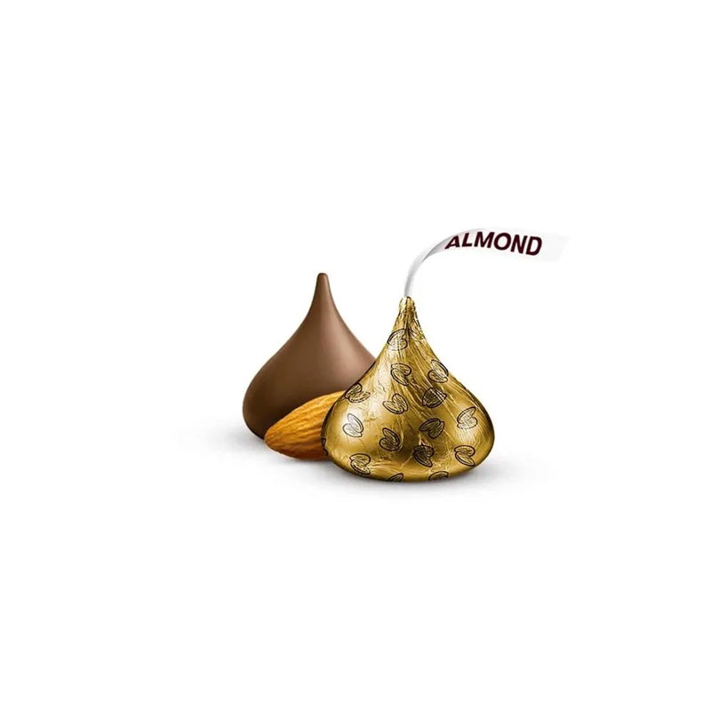 Kisses de Chocolate Hershey's con Almendra en Vasito 4 oz - Postre Premium para Regalos y Eventos