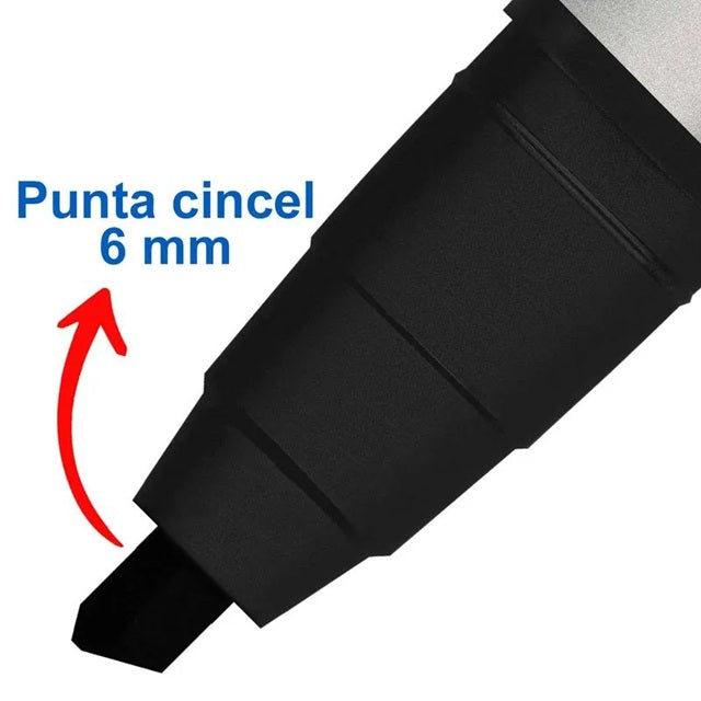 Marcador Permanente Signal Xtra Negro 6mm | Punta Gruesa y Tinta Duradera