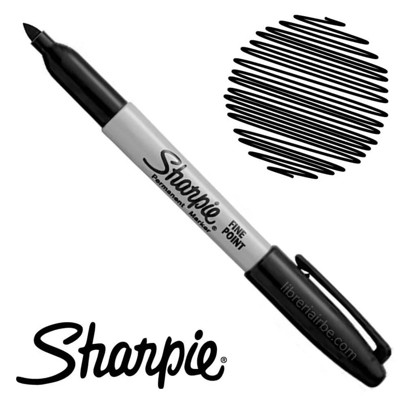 Marcador Permanente Sharpie Negro Punta Fina | Escritura Precisa y Duradera