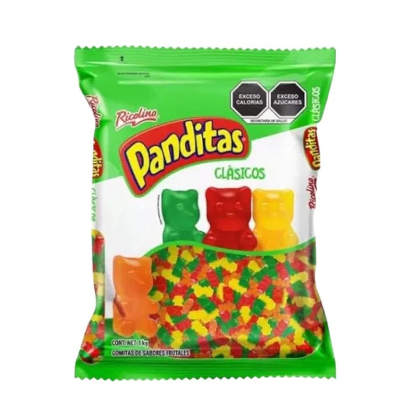 Panditas Ricolino - Gomitas de Sabores Frutales (1 Kilo) | ¡La Golosina Más Divertida!