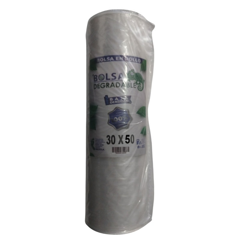 Bolsa en Rollo Biodegradable IPM 30x50 cm - Baja Densidad - Eco-Friendly para Almacén o Comercios
