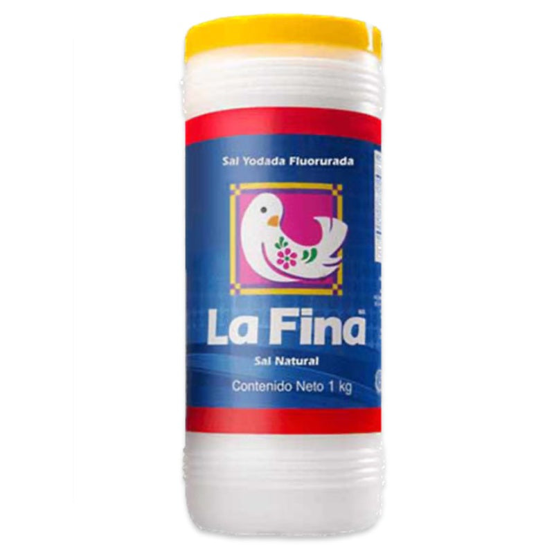 Sal Fina 1 kg - Natural, Yodada y Fluorada | Ideal para Cocina y Mesa | Calidad Premium