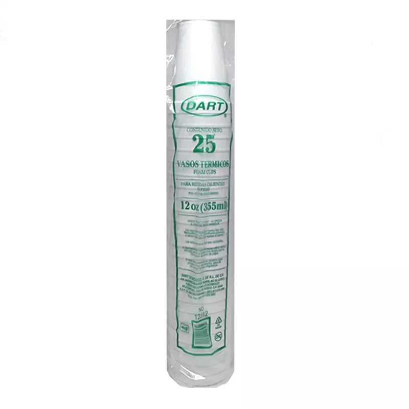 Vaso Térmico 12 oz Dart 25 pzas
