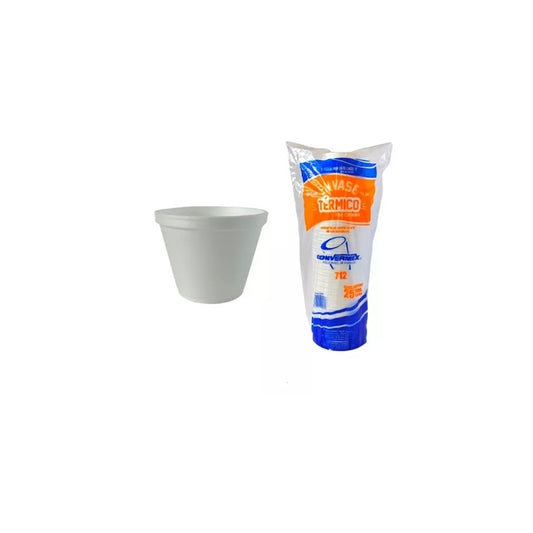 Envase Térmico 12 oz Convermex 25 pzas