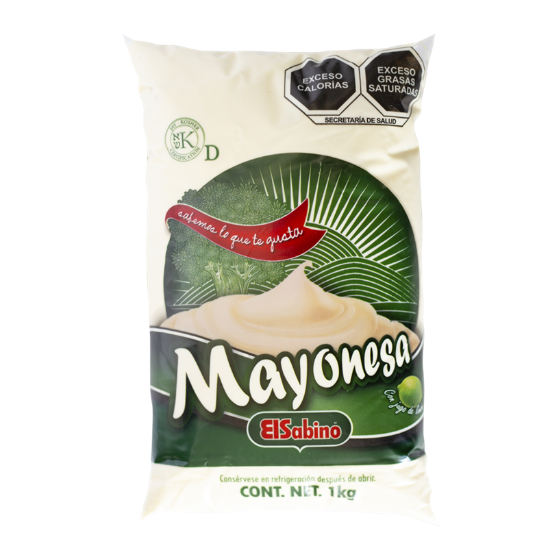 Mayonesa El Sabino 1 kg con Jugo de Limón - Cremosa para Cocina y Sándwiches