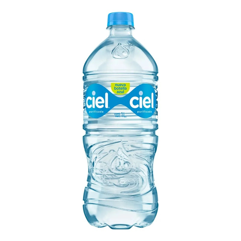 Agua Ciel Purificada - Pack x12 Botellas 1L - Agua Embotellada para Hogar u Oficina