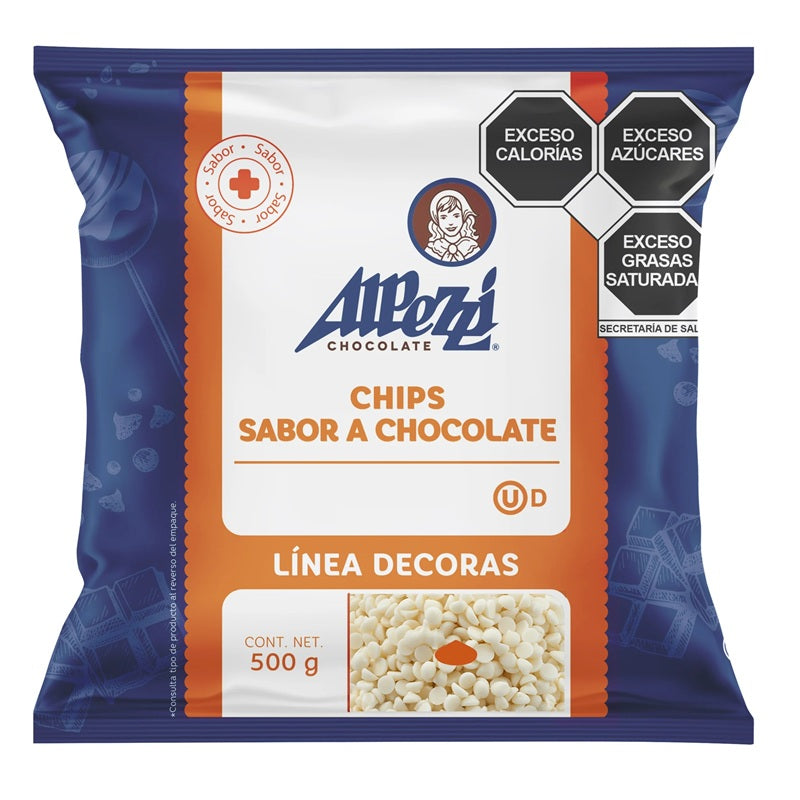 Chips Sabor a Chocolate Blanco Alpezzi 500 gm