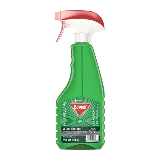 Baygon Verde Líquido 510 ml - Mata Moscas, Mosquitos y Zancudos - Protección Eficaz y Duradera