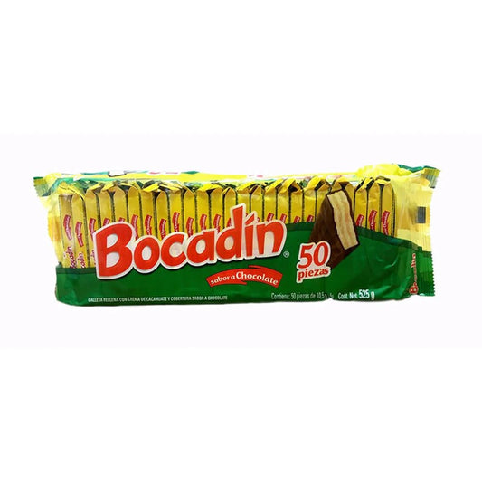 Bocadín Galleta Rellena de Crema de Cacahuate y Cobertura - Pack x50 - Snack Crujiente y Delicioso