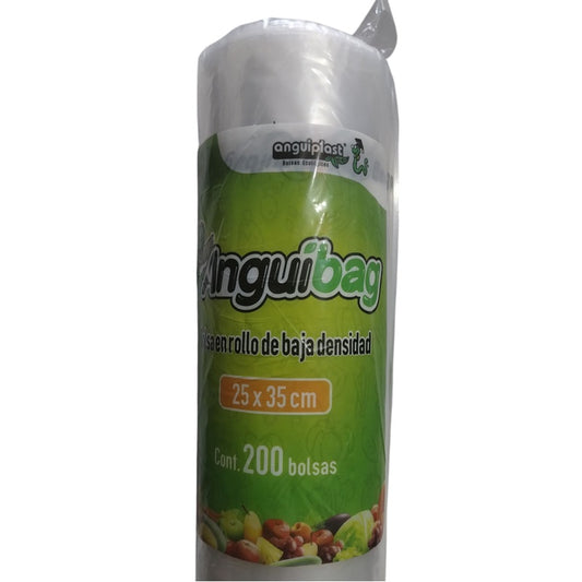 Bolsa Ecológica en Rollo 25x35 cm - Baja Densidad (200 Unidades) | Anguiplast® | Biodegradable