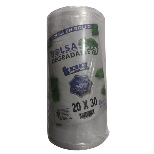 Bolsa en Rollo Biodegradable IPM 20x30 cm - Baja Densidad | Industrias Plásticas Michel