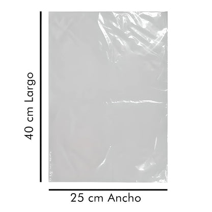 Bolsa Plana Natural 25x40 cm 1 kg – Empaque Resistente para Negocios
