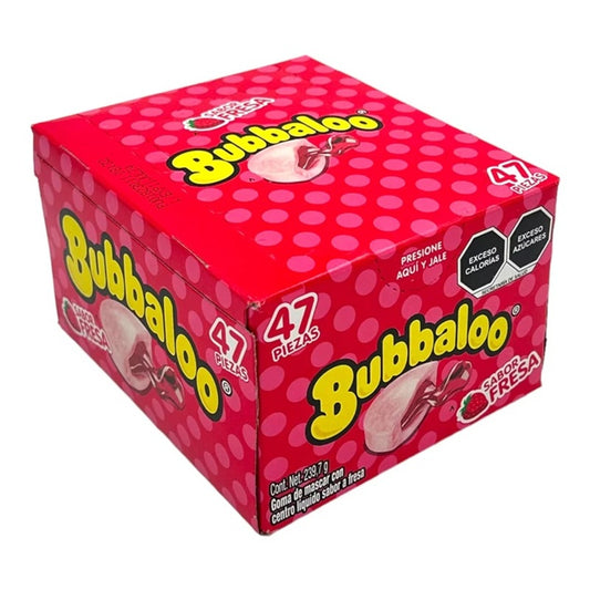 Goma de Mascar Bubbaloo Sabor Fresa 47 pzas