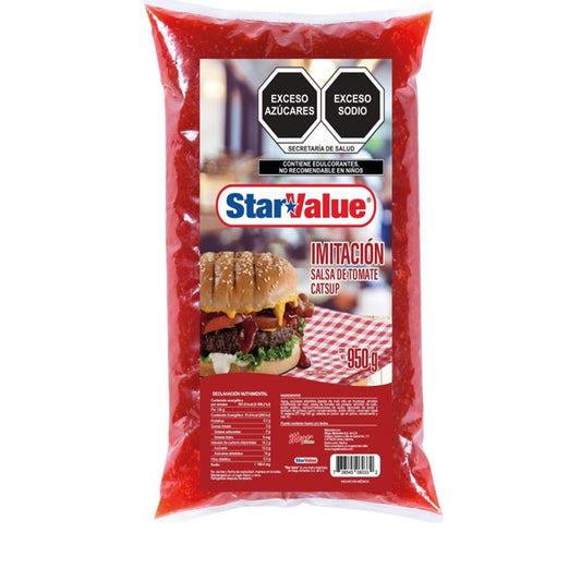 Salsa Catsup STAR VALUE 950 g | Sabor Clásico y Delicioso | Ideal para Hot Dogs, Hamburguesas y Más