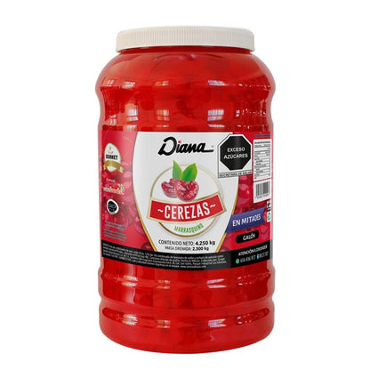 Cerezas en Mitades Marrasquino Diana 4.15kg | Ideal para Repostería y Coctelería