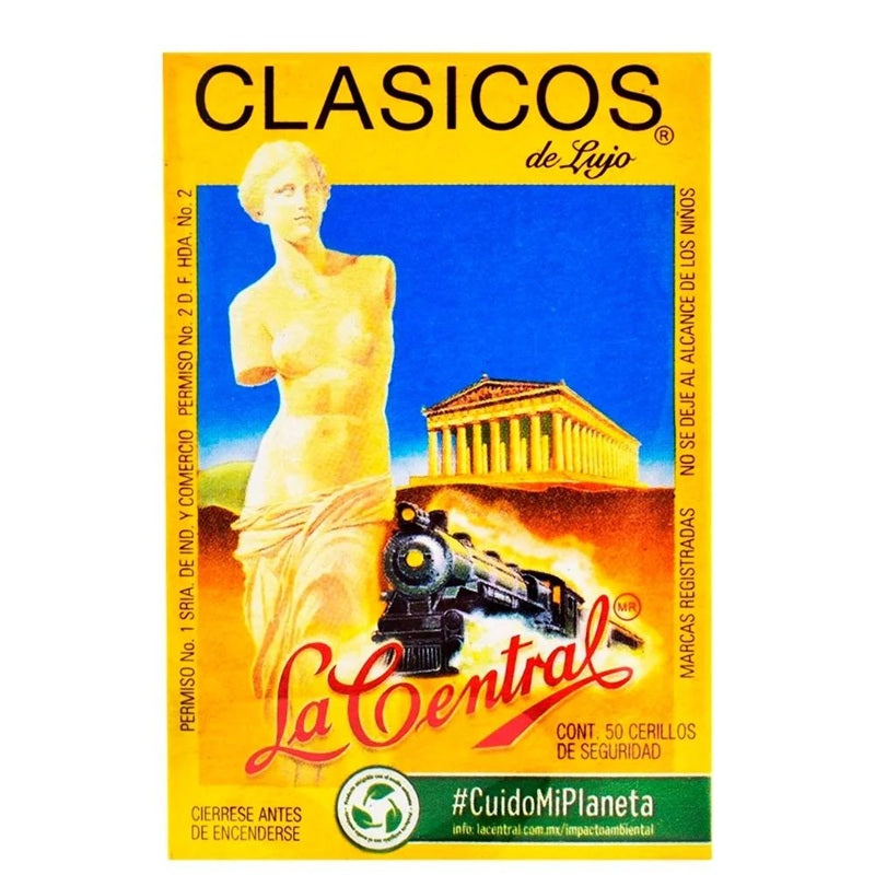 Cerillos Clásicos "La Central" | Caja Tradicional Mexicana | Encendido Instantáneo | Ideal para Cocina, Camping y Emergencias