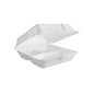 Charola Térmica Blanca 7x7 con División - Marca Nevado | 1 pz o Pack x100 | Ideal para Comidas Separadas
