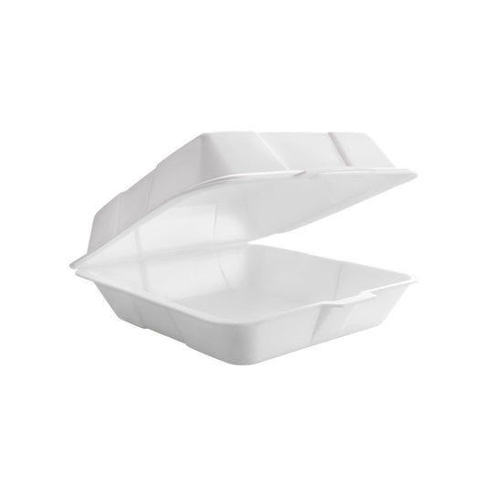 Charola Térmica Blanca 8x8" Lisa - Marca Nevado - Paquete x100 Unidades - Resistente para Alimentos