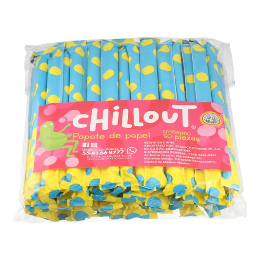 Popotes de Papel Chillout - Pack 50 pz | Ecológicos, Resistentes y Biodegradables
