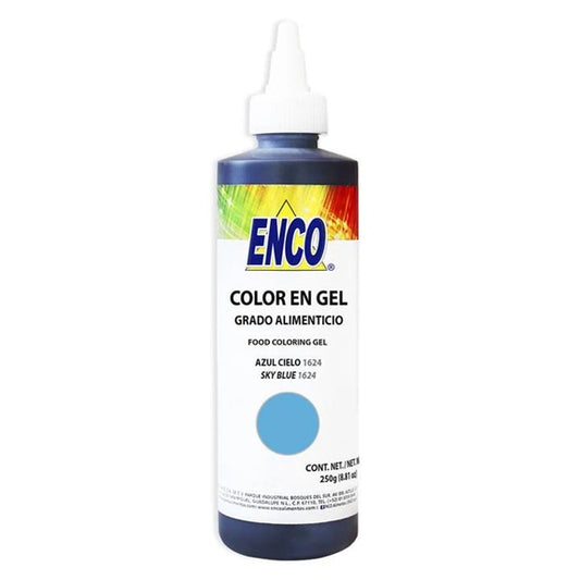 Color en Gel Azul Cielo 250g Enco – Colorante Alimenticio para Repostería y Pastelería