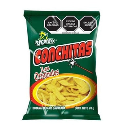 Botana Encanto Conchitas 70g - Paquete x10 - Maíz Sazonado - Snack Crujiente para Compartir