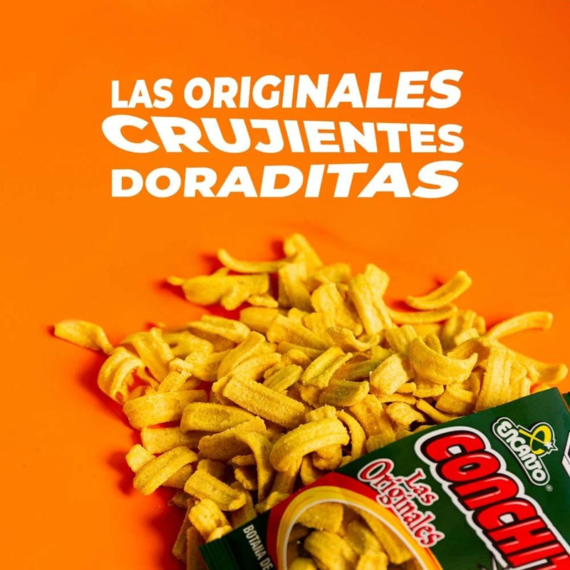 Botana Encanto Conchitas 70g - Paquete x10 - Maíz Sazonado - Snack Crujiente para Compartir