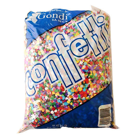 Confeti Gondi 450 gr - Multicolor Brillante - Ideal para Fiestas, Piñatas y Celebraciones