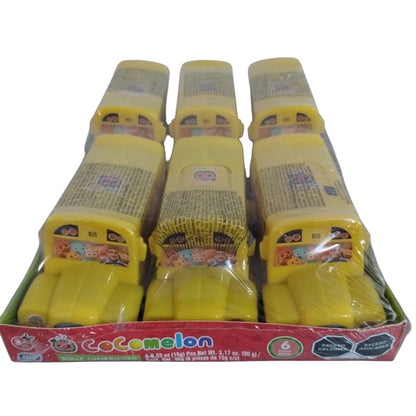 Contenedor Autobús Cocomelon con Dulce Comprimido 6 Piezas | Ideal para Fiestas Infantiles