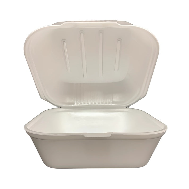 Reyma Contenedor térmico para hamburguesas blanco 50 pzas | Contenedor para alimentos