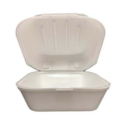 Reyma Contenedor térmico para hamburguesas blanco 50 pzas | Contenedor para alimentos