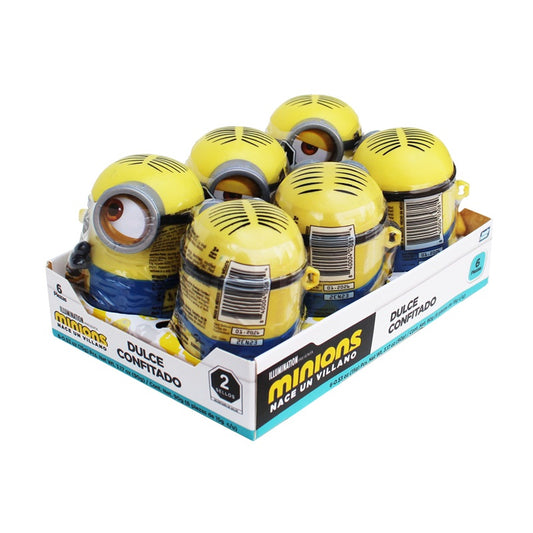 Contenedor Minions con Dulce Confitado 6 Piezas | Diversión y Sabor para Niños