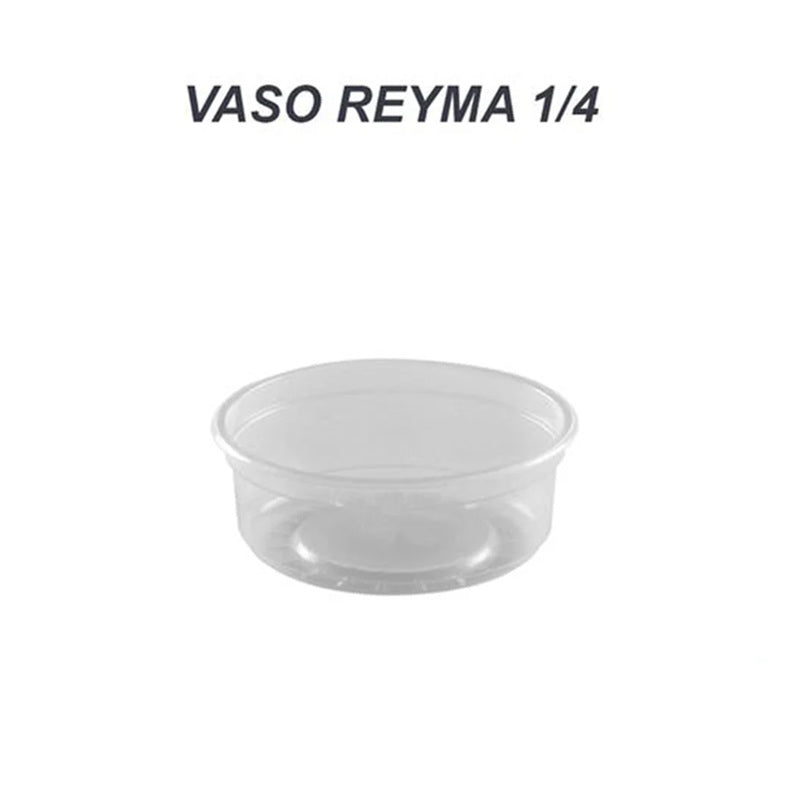Contenedor Reyma Plástico 1/4L - Paquete x25 Piezas - Ideal para Alimentos