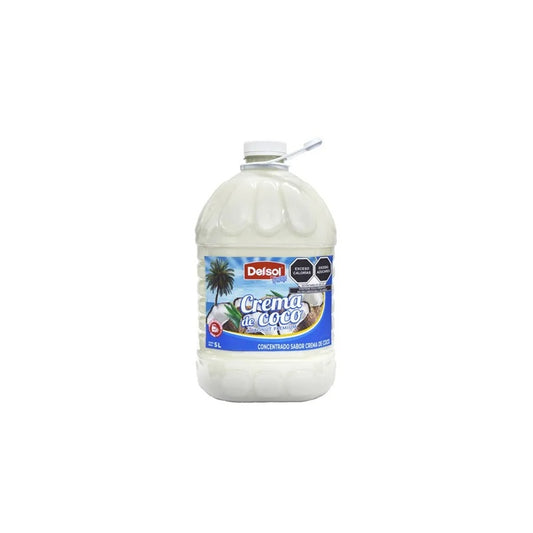 Crema de Coco Delsol 5 L - 100% Pura y Natural | Ideal para Cocina y Repostería