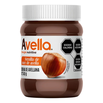 Crema de avellana Avella 340 g | Untable de cacao y avellanas con textura cremosa y sabor intenso