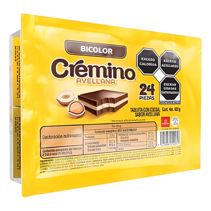 Cremino Avellana Bicolor 24 pzas Nutresa | Chocolate Cremoso con Sabor a Avellana
