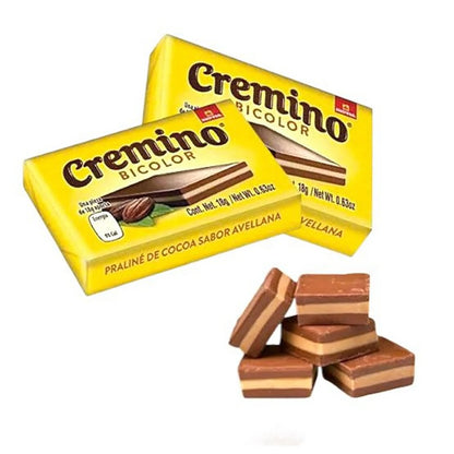 Cremino Avellana Bicolor 24 pzas Nutresa | Chocolate Cremoso con Sabor a Avellana