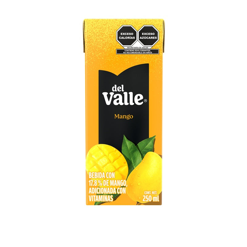 Néctar Mango Del Valle - Pack x4 Tetra Pak 250ml - Bebida de Fruta 100% Natural