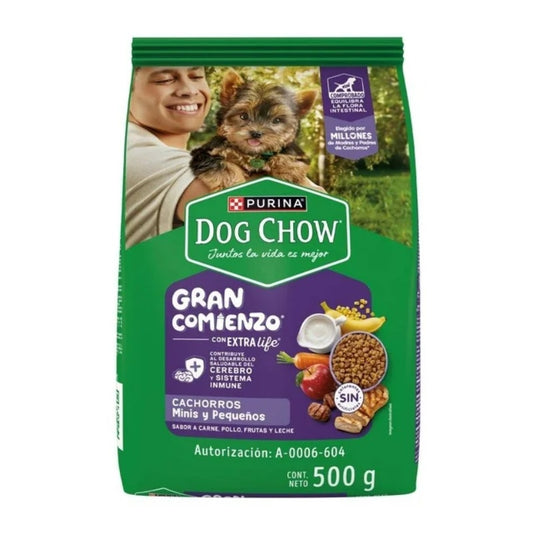 Dog Chow Puppy Mini 500g - Alimento para Cachorros de Razas Pequeñas (1-10 meses)